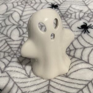 White Ceramic Ghost Candle Holder